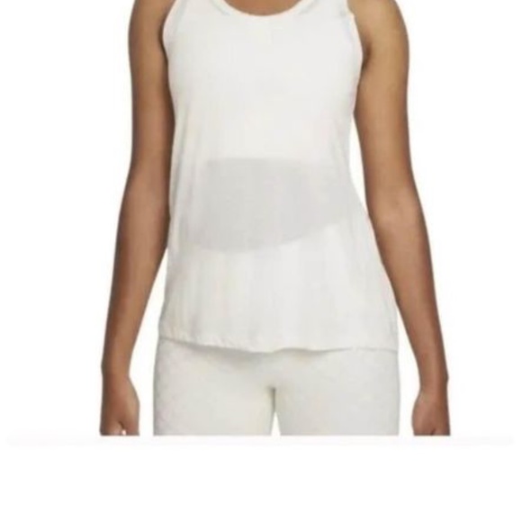 BRAND NEW women Nike nike yoga crossback white tank top size L - Picture 4 of 8